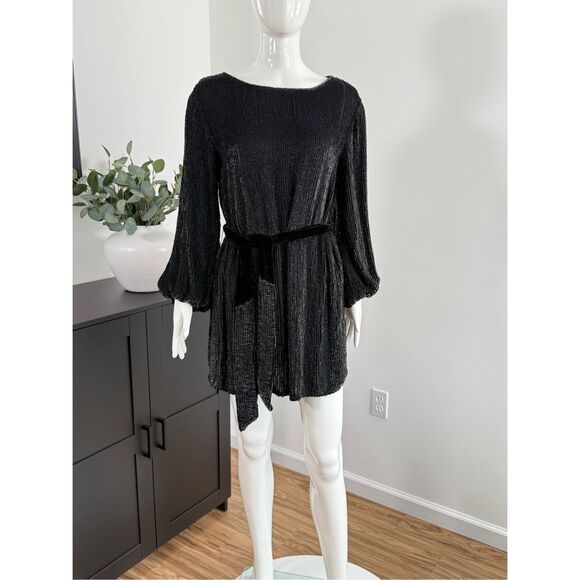 NWT Retrofete Womens Grace Sequin Mini Dress Black Size XS - Picture 7 of 13
